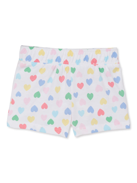 Baby Girl Heart Print Shorts, Sizes 0-24 Months