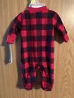 Preemie Winter Footed Jumpsuit Two Way Zipper W/ Santa Print NWT Unisex