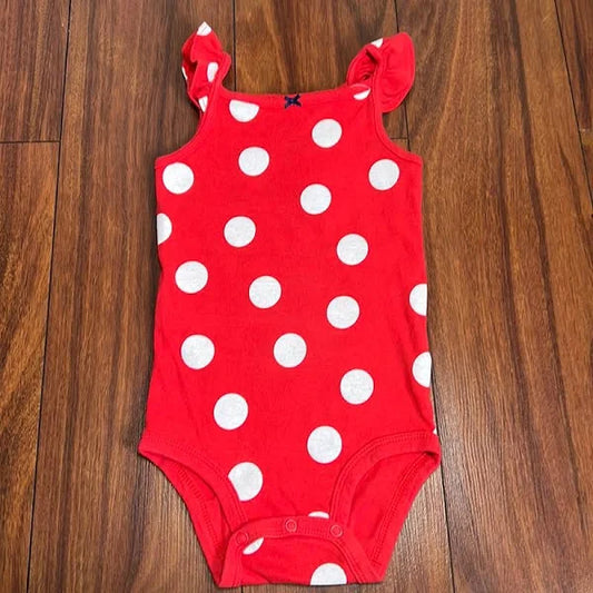 One Pieces | Red & White Polka Dot Onesie Bodysuit